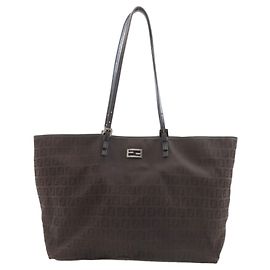 Borsa Tote in tela con motivo Zucchino Fendi