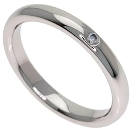 Tiffany & Co. Platin-Ring mit geschwungener Diamantfassung