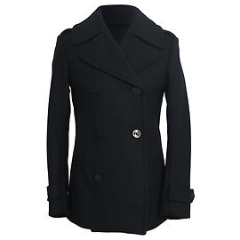 Cappotto doppiopetto Logan di Ralph Lauren in lana nera