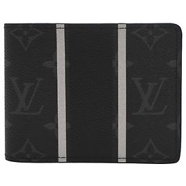 Cartera Multiple Louis Vuitton x Fragment en lona revestida negra
