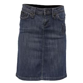 Dolce & Gabbana Vintage Mini Denim Rock aus blauer Baumwolle