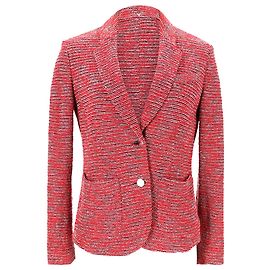 Blazer Armani Jeans in tweed a un petto in cotone rosso