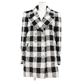 Abrigo Chanel P54393 de lana y seda tweed