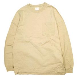 Autre Marque Oversized Langarm-T-Shirt mit Tasche aus Baumwolle