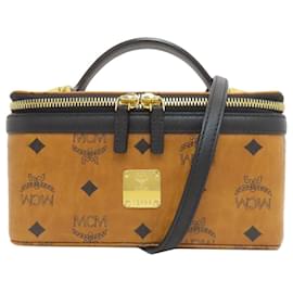 Borsa a mano MCM Logo marrone PVC