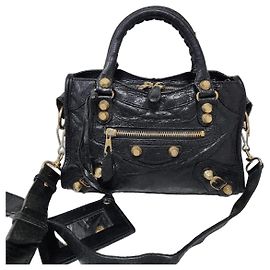 Balenciaga Mini City Giant 12 in pelle Agneau - Nero