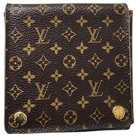 Louis Vuitton Monogram Folding Schmucketui Portemonnaie Braun
