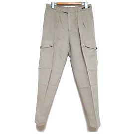Autre Marque Pantalones de lino y algodón corte CARROT FIT PT01