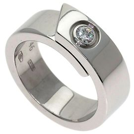 Anello a fascia in oro bianco 18K e diamanti Cartier
