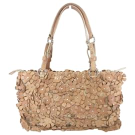 Autre Marque Francesco Biasia Lederhandtasche mit Blumenmotiv