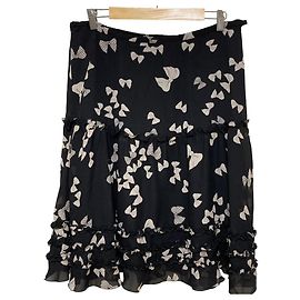 Autre Marque Falda de volantes con estampado de cinta Ingeborg