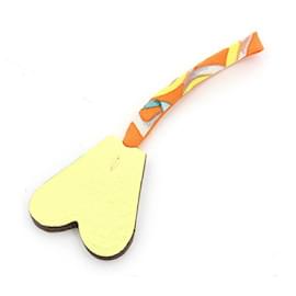 Hermes Petit h Small Heart Yellow/Orange Bag Charm - Hermès