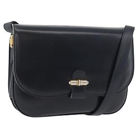GUCCI Old Shoulder Bag Pelle Nera Oro 001 406 0621 Auth am11600