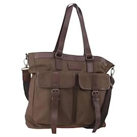 Borsa Tote BURBERRY in nylon 2way Marrone Auth 176648A - Burberry