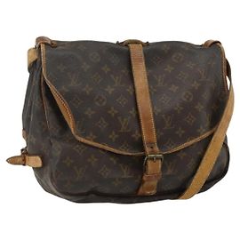 LOUIS VUITTON Borsa a Spalla Monogram Saumur 35 M42254 LV Auth hk3754