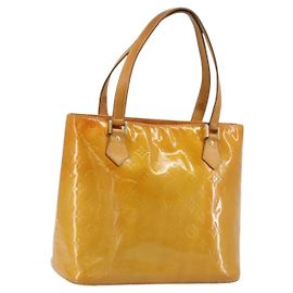 LOUIS VUITTON Borsa Monogram Vernis Houston Beige M91004 LV Auth 179150