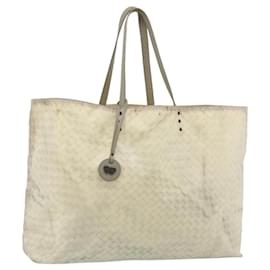 BOTTEGA VENETA Intretti Tote Bag Nylon Beige Auth ka4351