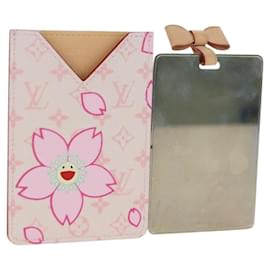 LOUIS VUITTON Monogram Cherry Blossom Etui Mirror Pink M92019 LV Auth 178799SAV