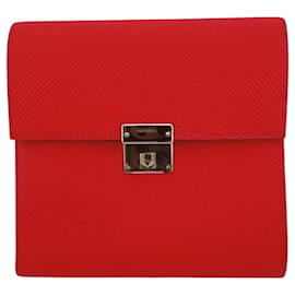 Hermès Cartera compacta de tres pliegues Click 12 Hermes en Rosa