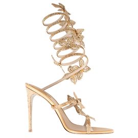 Sandali Margot Butterfly in Cristallo e Satin Oro Rene Caovilla Donna EU 39.5