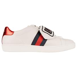 Sneakers Gucci Ace 'Loved' Patch in pelle bianca da donna EU 36.5