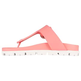 Sandali con suola lug e fibbia Prada Flip-Flop in gomma Rosa Begonia Donna EU 37