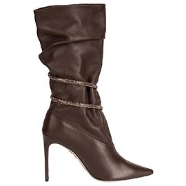 Botas de cuero slouchy Rene Caovilla Cleo Marrón Oscuro Mujer EU 37