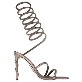 Sandali Margot 105 Crystal in pelle argento da donna Rene Caovilla EU 39