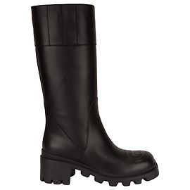 Gucci Trip Interlocking G Lederstiefel hoch Schwarz Damen EU 40.5 US 10.5