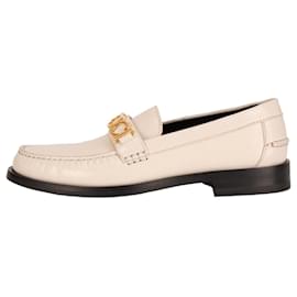 Mocassino Gucci con placca logo Cara in pelle Mystic White Donna EU 41
