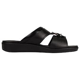 Sandali con fibbia in pelle Saffiano Prada Neri Uomo EU 43 / US 9.5