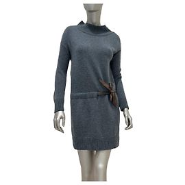 Eleganter Brunello Cucinelli Woll-Leder-Gürtel Dress Gr. XS/S gebraucht