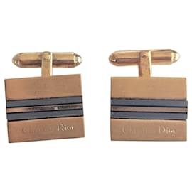 Christian Dior Gold-Tone Square Cufflinks