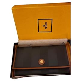 Fendi Zucca Monogram Canvas and Leather Wallet