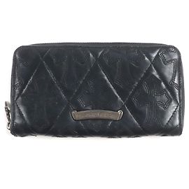 Carteira longa de couro Chrome Hearts REG F ZIP