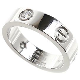 Anillo Love Cartier en oro blanco de 18K con medio diamante
