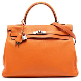 Hermès Orange Togo Kelly II Retourne 35