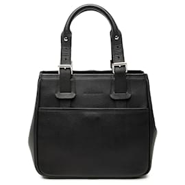 Borsa a mano in pelle nera Burberry