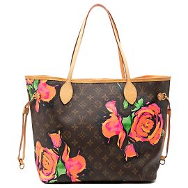 Louis Vuitton Marrone Monogram Roses Neverfull MM