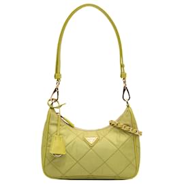 Borsa Prada Green Impuntu Re Nylon Re Edition 1995 Chaine