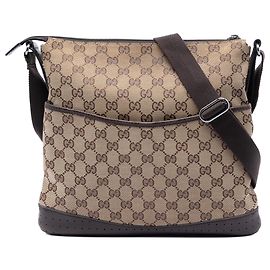 Borsa a tracolla Gucci in tela GG beige