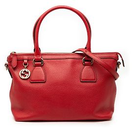 Borsa Gucci Red Dollar Calfskin GG Charm