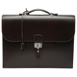Hermès Sac A Depeches 38 in pelle Box Calf marrone