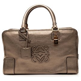 LOEWE Amazona 36 in pelle di capra metallizzata oro
