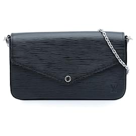 Pochette Felicie en cuir Epi noir Louis Vuitton