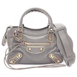 Borsa a 2 vie Balenciaga Classic Metallic Edge Mini City
