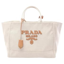 Prada Jardinière Tote Bag aus Leinenmischung