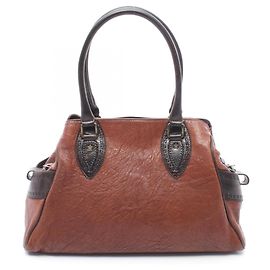 Borsa Fendi Etnico 8BN162 in pelle marrone