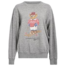 Polo Ralph Lauren Polo Bear Fleece Sweatshirt aus grauer Baumwolle