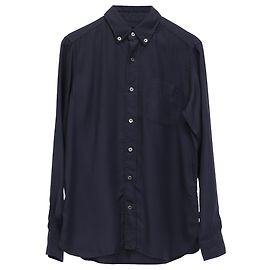 Tom Ford Button-Down-Hemd aus Lyocell in Navy Blue